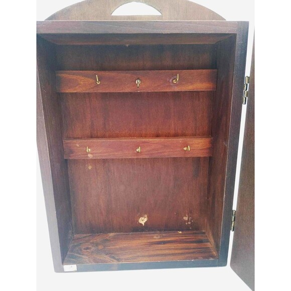 Cardinal Wooden Key Holder Box Wall Decor or Tabletop Rustic Cabin - Picture 4 of 10
